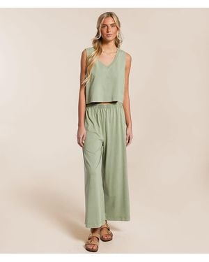 Z Supply Sloane Cropped Tank Top - Green