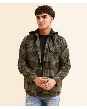 Howitzer Canteen Hooded Flannel Shirt - Brown