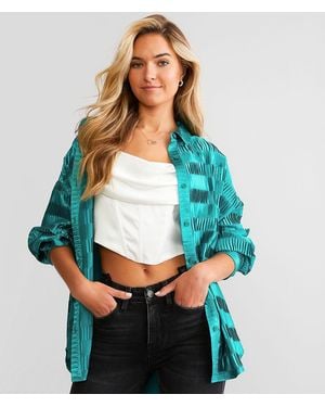 Willow & Root Pleated Blouse - Blue