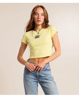Ed Hardy Bumblebee Cropped Baby T-Shirt - Yellow
