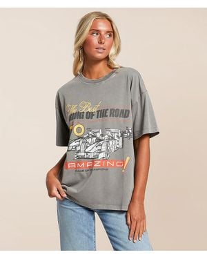 Modish Rebel King Of The Road T-Shirt - Gray