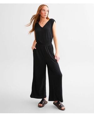 Z Supply Lunch Date Wide Leg Jumpsuit - Black