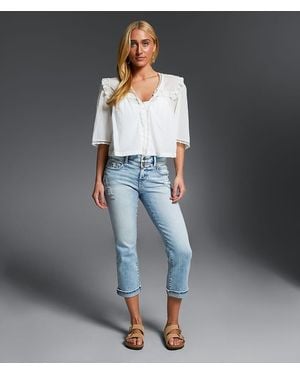 Buckle Black Fit No. 53 Cuffed Stretch Capri Jean - Blue
