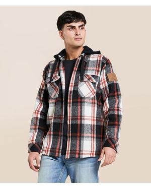 Howitzer Ammunition Hooded Flannel Shirt - Brown