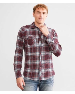 BKE Plaid Standard Shirt - Red