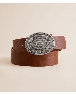 BKE Glitz Western Belt - Brown