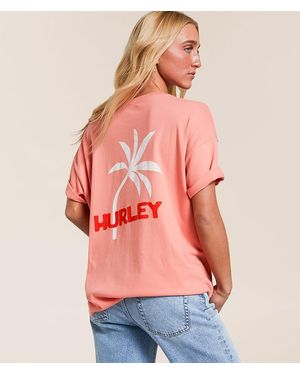 Hurley Sunday Surf Boyfriend T-Shirt - Red