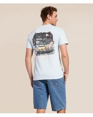 Old Row Star Spangled Pup T-Shirt - Blue