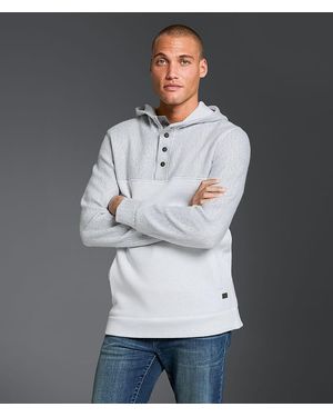 Outpost Makers Heathered Henley Hoodie - Gray