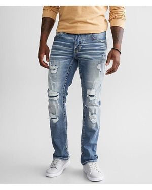Buckle Black Three Straight Stretch Jean - Blue