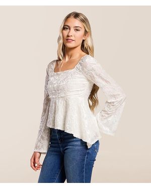Willow & Root Sequin Velvet Top - Natural