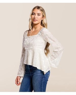 Willow & Root Sequin Velvet Top - Natural