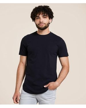 Nova Industries Jacquard Long Body T-Shirt - Blue