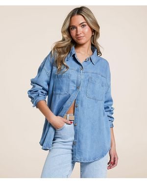 Blu Pepper Denim Shirt - Blue