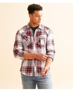 BKE Plaid Athletic Shirt - Red