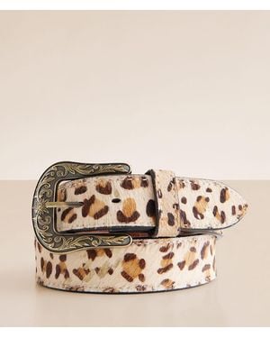 Angel Ranch Cheetah Western Belt - Brown