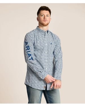 Ariat Team Parks Fitted Shirt - Blue