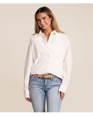 Z Supply Elevated Poplin Blouse - White
