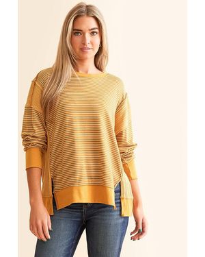 BKE Striped Knit Top - Orange