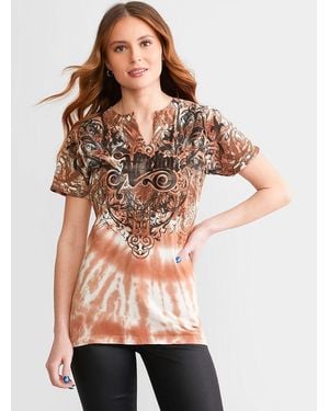 Affliction Mayport Ferry Reversible T-Shirt - Brown