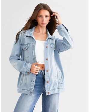 Risen Destructed Denim Jacket - Blue