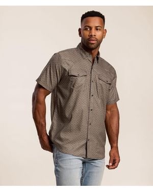 Ariat Vent Tek Fitted Western Shirt - Brown