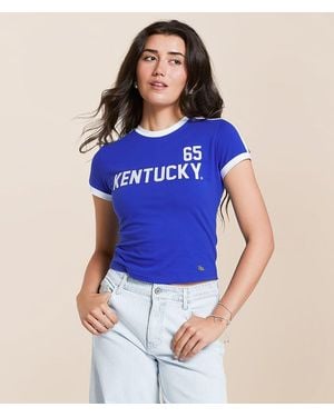Hype and Vice Kentucky Wildcats Baby Cropped T-Shirt - Blue
