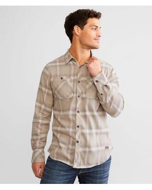 Outpost Makers Brushed Plaid Shirt - Brown