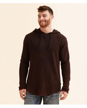 Buckle Black Waffle Knit Hoodie - Black