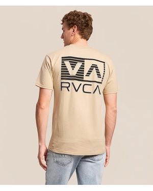 RVCA Pinstripe Balance Box T-Shirt - Natural