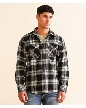 Howitzer Dog Tags Flannel Shirt - Black