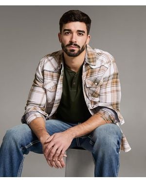 BKE Standard Plaid Shirt - Gray