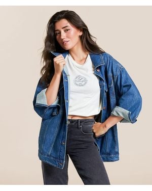 Wrangler Mega Trucker Denim Jacket - Blue