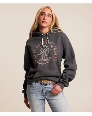 Merch Traffic Johnny Cash Band Hooded Sweatshirt - Gray