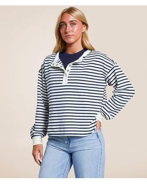 Blu Pepper Striped Henley - Blue