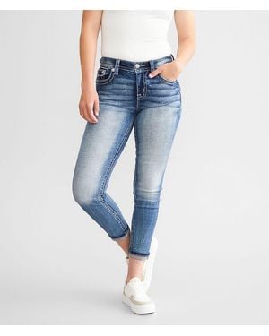 Miss Me Curvy Ankle Skinny Stretch Jean - Blue