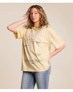 Modish Rebel Delicate Wonder Oversized T-Shirt - Natural
