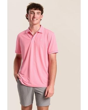 Ariat Logo Fitted Tek Polo - Pink