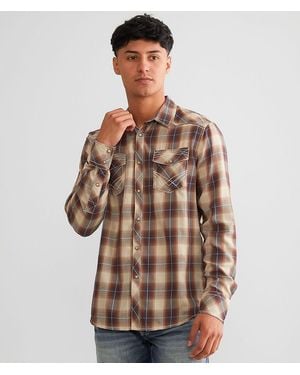 BKE Plaid Athletic Shirt - Brown