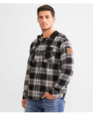 Howitzer Armory Hooded Flannel Shirt - Black