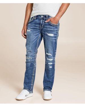 Rock Revival Benjamin Slim Straight Stretch Jean - Blue