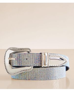 BKE Western Glitz Belt - White