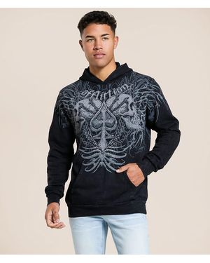 Affliction Charred Martyr Hooded Sweatshirt - Blue