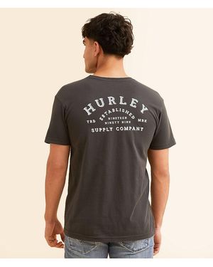 Hurley Embarked Pigment Dye T-Shirt - Black