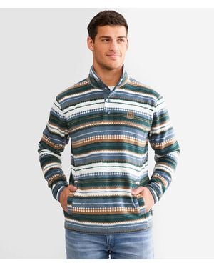 Maven Co-op Fleece Henley Pullover - Blue