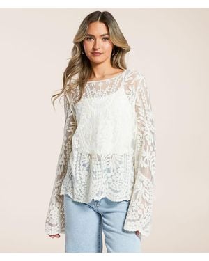Daytrip Embroidered Top - White