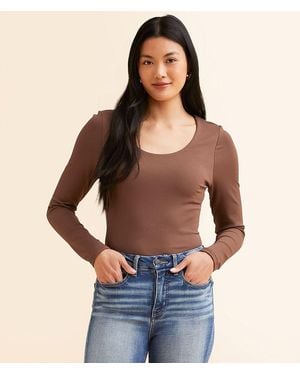 Buckle Black Shaping & Smoothing Ribbed Top - Blue