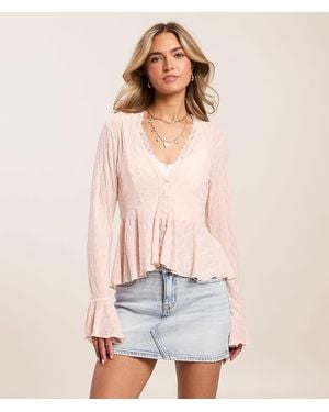 Willow & Root Lace Top - Pink