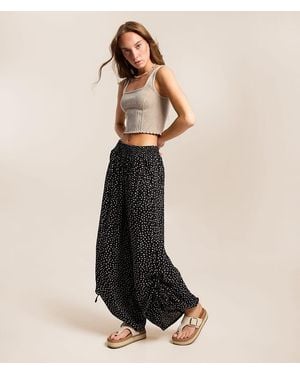 Angie Polka Dot Wide Leg Pant - White