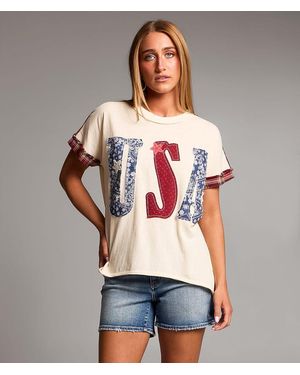 BKE Usa Patch T-Shirt - Red